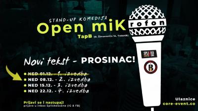 Image SplickaScena predstavlja: Open miK(rofon) u TapB- Novi tekst PROSINAC - Premijera!