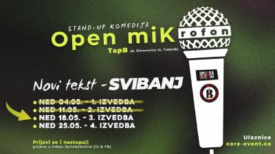 Image SplickaScena predstavlja: Open miK(rofon) novi tekst SVIBANJ - 3. izvedba!