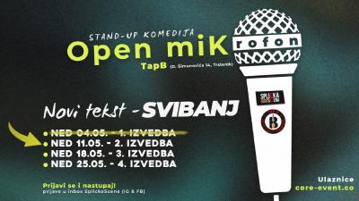 Image SplickaScena predstavlja: Open miK(rofon) novi tekst SVIBANJ - 2. izvedba!