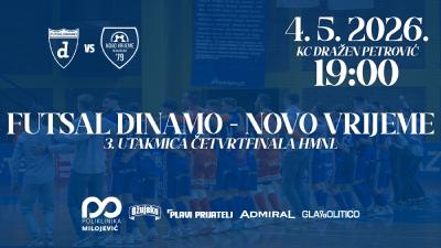 Image FUTSAL DINAMO - NOVO VRIJEME - 3. UTAKMICA ČETVRTFINALA