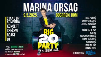 Image Marina Orsag: Tulum 20 godina karijere / Big 20 Party @ Boćarski dom Zagreb