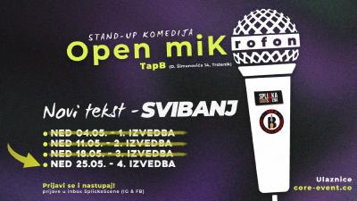 Image SplickaScena predstavlja: Open miK(rofon) novi tekst SVIBANJ - ZADNJA (4). izvedba!