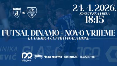Image FUTSAL DINAMO - NOVO VRIJEME - 1. UTAKMICA ČETVRTFINALA