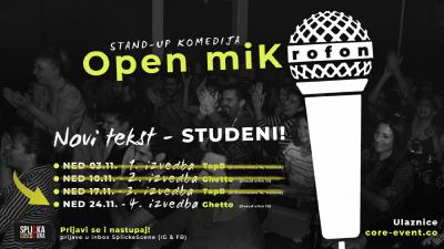 Image SplickaScena predstavlja: Open miK(rofon) u Ghetta - Novi tekst STUDENI - 4. (zadnja) izvedba!