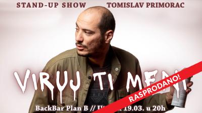 Image BackBar Split: Tomislav Primorac - VIRUJ TI MENI - Stand-up Comedy Show