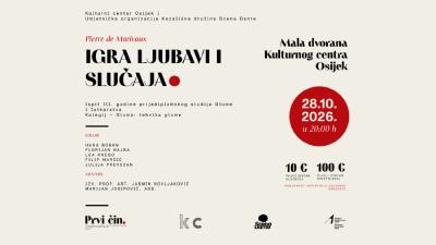 Image 28.10.2026. CIKLUS PRVI ČIN: "IGRA LJUBAVI I SLUČAJA" U KC OSIJEK