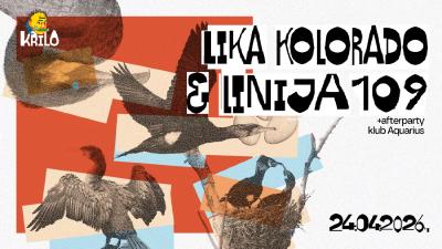 Image LIKA KOLORADO + LINIJA 109 Klub Aquarius 24.4. ŠPIC:KRILO