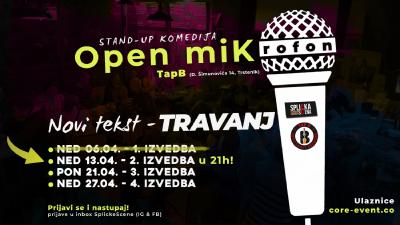 Image SplickaScena predstavlja: Open miK(rofon) novi tekst TRAVANJ - 2. izvedba!