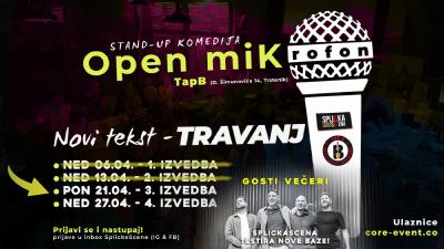 Image SplickaScena predstavlja: Open miK(rofon) novi tekst TRAVANJ - 3. izvedba!