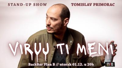 Image BackBar Split: Tomislav Primorac - VIRUJ TI MENI - Stand-up Comedy Show