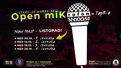 Image SplickaScena predstavlja: Open miK(rofon) novi tekst LISTOPAD - PRVA (1). izvedba!