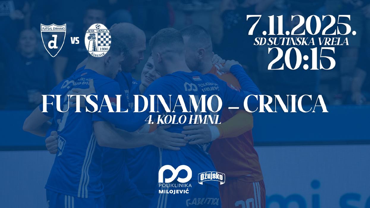 Futsal Dinamo – Crnica u SD Sutinska vrela, 7.11.2025. u 20:15