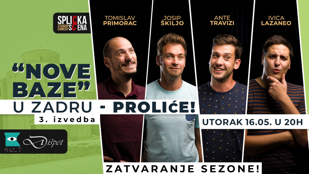 Image Splicki stand-up u Zadru: NOVE BAZE PROLIĆE - 3. izvedba i zatvaranje sezone!